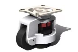 Caster leveling wheel