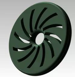 Disk with circular design 3-D