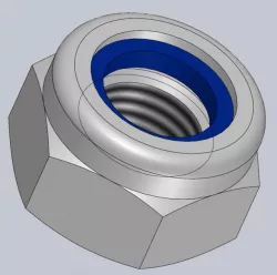 ECROU A BAGUE NYLON NUT din 985