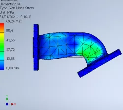 Elbow Pipe with Flange 60 Degree