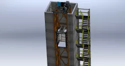 ELEVATOR SHAFT COMPLETE 6 STORY ROOF AND SUB FLOOR