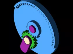 Half-toothed wheel and small gear