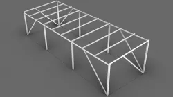 Industrial shelter 12x4 meters + Video tutorial