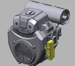 Industrial V-twin 670cc engine