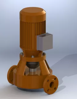Inline Self-Cooled Pump for Thermal Fluids - Superheated Water (Bomba en Linea Autorefrigerada para Fluidos térmicos - Agua sobrecalentada)