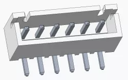JST 6pin XH2,54 right angle pin header connector terminal