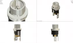 panel mount 5.5 x 2.1mm barrel plug