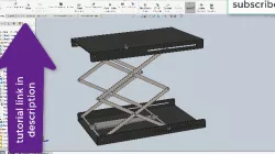 Pneumatic /Hydraulic scissor lift mechanism in solidworks