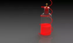 Red Glass Bottle