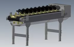 Robot cell crank rejection conveyor