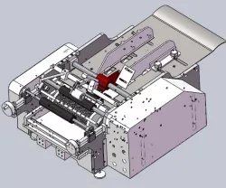 Semi-automatic pasting and labeling machine