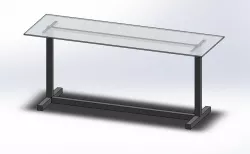 Simple glass table