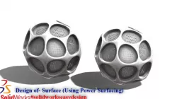 Solidworks Tutorial #183 How to Design a Surface|| Using Power Surfacing  by Solidworks Easy Design