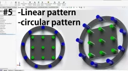 SOLIDWORKS TUTORIAL | 3D basic Linear pattern & circular pattern