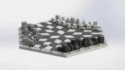 Three players Bauhaus chess