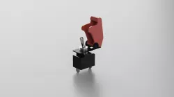 Toggle switch with red safety cover