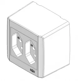Tomada externa dupla - 10A~250V - ILUMI
