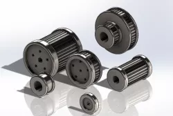 V12 engine belt pulleys