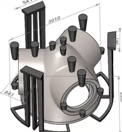 Wind Turbine Rotor Hub Casting