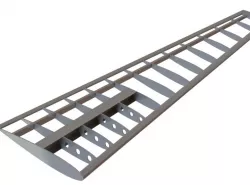 Wing with spar and ribs