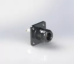 Amp / TE Connectivity N-Type 11 GHz Coaxial 1" 4-Hole Flange Connector