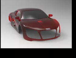 Audi R8 2003 surface modeling