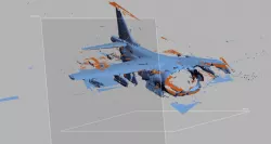 Avion harrier, scanning, airfix model