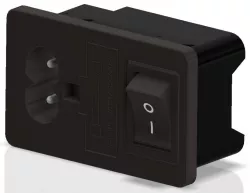 Connector with switch and fuse