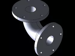 Detail of Elbow 3d modeling