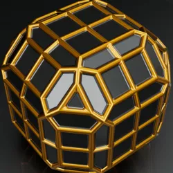Double chamfered cube shape pipe frame 2