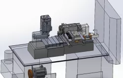 Hardinge DSM CNC conversion with turret,  gang tool,  and way covers