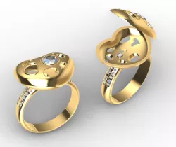 Heart shaped ring