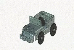 Jeep made of metal construction kit