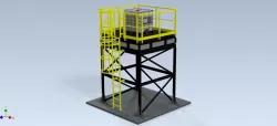 metal structure for oil tank