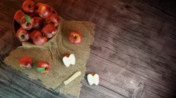Realistic Apple scene
