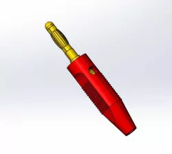 Red banana plug connector