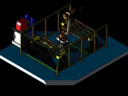 Robot welding cell