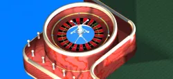 Roulette table with wheel