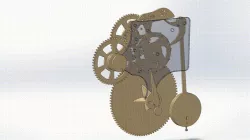 Sarkaçlı Saat Mekanizması - Pendulum Clock Mechanism With Galileo Escapement