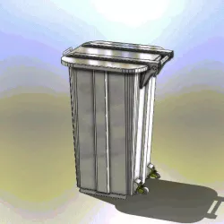 Sheet Metal Waste Bin - 300L
