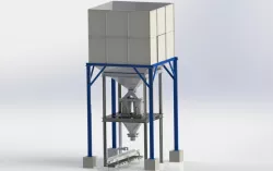 SILO WITH PACKING MACHINE  AND BELT CONVEYOR
