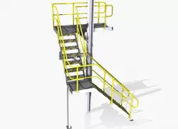 Stairs, platform and column mounting