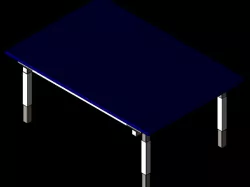 Table pieds acier+bois