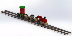Train by wood