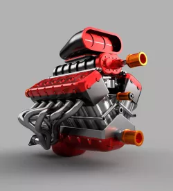 v12 engine assembly