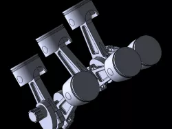 V6 Engine (crankshaft and Piston Arrangement)