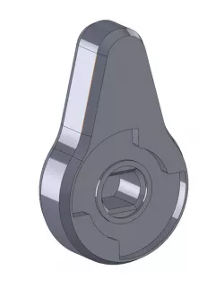 Valve knob 90 deg with stop
