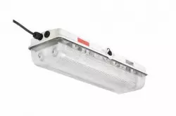 30W Flameproof LED Emergency Pole Mount Linear Fixture - 220V AC - ATEX/IECEx