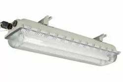 36W Flameproof Fluorescent Emergency Linear Fixture - 220V, 50Hz - (2) 2' T8 Lamps - Surface Mount - ATEX/IECEx