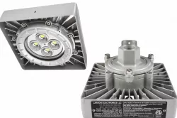 50W Hazardous Location Low Bay LED Light Fixture - Paint Spray Booth Approved - 7,000 Lumens - T5